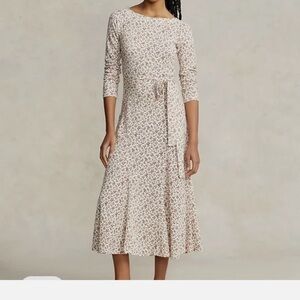 Polo by Ralph Lauren Floral Cream Midi Dress